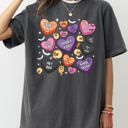 XL Pepper Dark Gray Halloween Candy Hearts Trick or Treat Haunted Spooky Witch Cute Comfort Colors Tee
