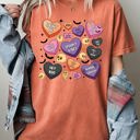 Medium Yam Halloween Candy Hearts Trick or Treat Haunted Spooky Witch Cute Comfort Colors Tee