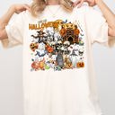 XL Ivory Cream Long Live Halloween Spooky Scene Witch Skeleton Ghost Haunted Night Moonlit Cemetery Vintage Vibe Comfort Colors Tee