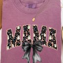 XXXL Berry Red Mama Halloween Bow Ribbon Goth Spooky Witch Varsity Collegiate Comfort Colors Tee