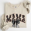 Large Sand Mama Halloween Bow Ribbon Goth Spooky Witch Varsity Collegiate Graphic Sweatshirt