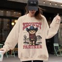 XXL Sand Meowdy Partner Cowboy Cat Cowgirl Howdy Yee Haw Western Country Cozy Classic Sweatshirt