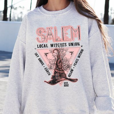 Salem Witches Union 1692 Halloween Sky Above Earth Below Peace Within Local Witch Union Sweatshirt