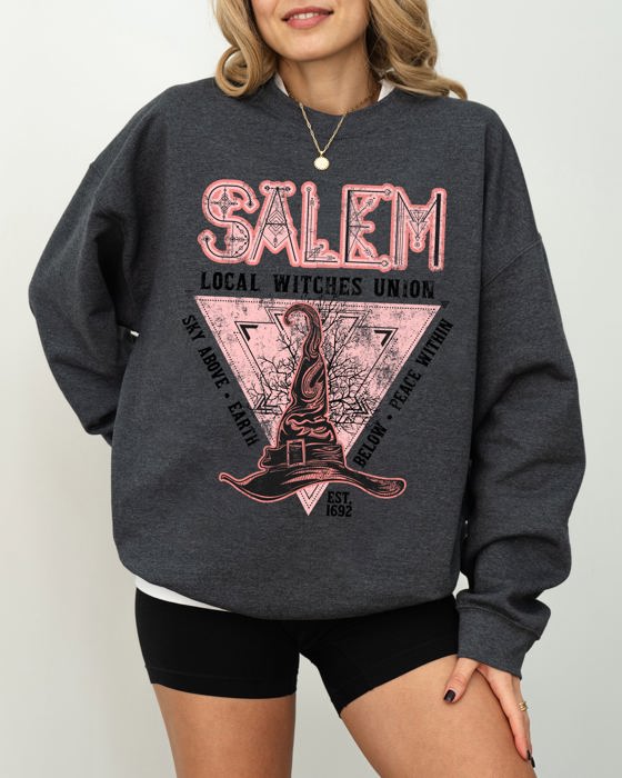 Salem Witches Union 1692 Halloween Sky Above Earth Below Peace Within Local Witch Union Sweatshirt