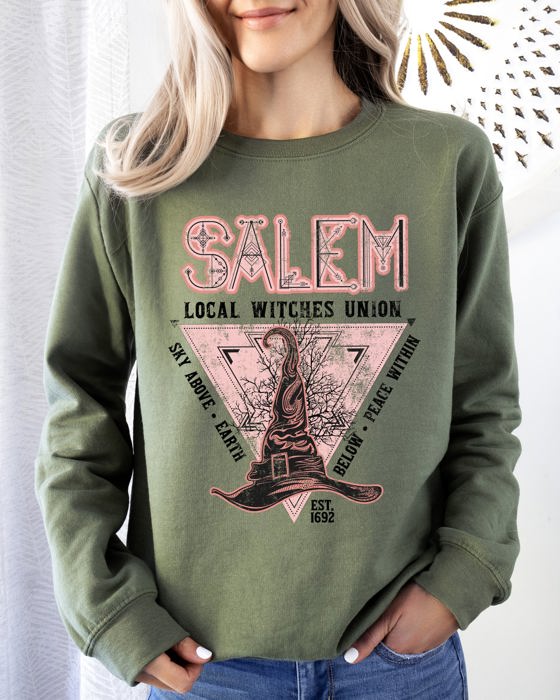 Salem Witches Union 1692 Halloween Sky Above Earth Below Peace Within Local Witch Union Sweatshirt