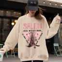 Large Sand Salem Witches Union 1692 Halloween Sky Above Earth Below Peace Within Local Witch Union Sweatshirt