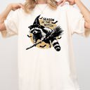 XXXL Ivory Cream Season Of The Witch Cute Raccoon Halloween Meme Bats Moon Spooky Comfort Colors Tee