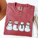 XL Crimson Red Adorable Snowman Christmas Santa Xmas Winter Wonderland Edition Comfort Colors Tee