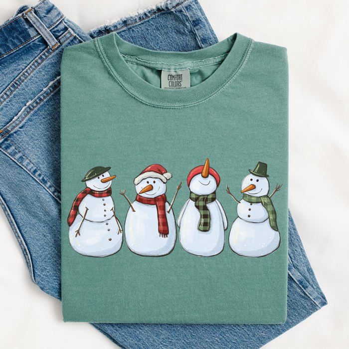 Adorable Snowman Christmas Santa Xmas Winter Wonderland Edition Comfort Colors Tee
