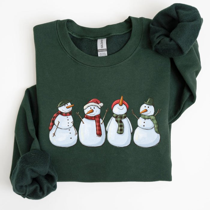 Adorable Snowman Christmas Winter Santa Xmas Holiday Cheer Cozy Seasonal Sweatshirt