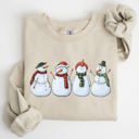 XXL Sand Adorable Snowman Christmas Winter Santa Xmas Holiday Cheer Cozy Seasonal Sweatshirt