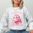 XXXL Ash Light Gray All Booked For Christmas Coquette Reading Teacher Winter Santa Xmas Holiday Sweatshirt