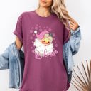 XXXL Berry Red Believe Santa Snowflakes Christmas Winter Holiday Joy And Peace Cozy Vintage Inspired Comfort Colors Tee