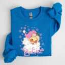 Believe Pink Santa Snowflakes Christmas Winter Snow Xmas Graphic Sweatshirt Cozy Holiday Style