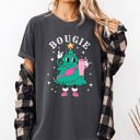 Small Pepper Dark Gray Bougie Christmas Tree Santa Winter Snow Xmas Holiday Ornament Illustration Comfort Colors Tee