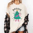 Medium Ivory Cream Bougie Christmas Tree Santa Winter Snow Xmas Holiday Ornament Illustration Comfort Colors Tee