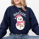  Bougie Snowman Christmas Santa Winter Snow Xmas Holiday Cheer Festive Cozy Classic Sweatshirt