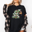 XXL Black Cat Christmas Tree Naughty Santa Snow Xmas Winter Holiday Season Comfort Colors Tee
