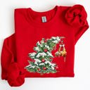  Cat Christmas Tree Funny Naughty Winter Santa Snow Xmas Cozy Holiday Festive Sweatshirt