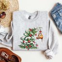 Small Ash Light Gray Cat Christmas Tree Funny Naughty Winter Santa Snow Xmas Cozy Holiday Festive Sweatshirt