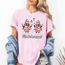 Large Blossom Light Pink Rockin Around Christmas Carols Pocket Santa Snow Xmas Cakes Joy Comfort Colors Tee