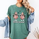 XXXL Light Green Rockin Around Christmas Carols Pocket Santa Snow Xmas Cakes Joy Comfort Colors Tee