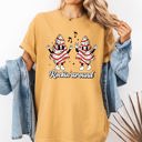 XXL Mustard Rockin Around Christmas Carols Pocket Santa Snow Xmas Cakes Joy Comfort Colors Tee