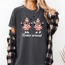 XL Pepper Dark Gray Rockin Around Christmas Carols Pocket Santa Snow Xmas Cakes Joy Comfort Colors Tee