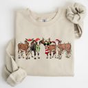 XXL Sand Christmas Calves Cow Lovers Santa Farm Life Winter Snow Xmas Winter Wonderland Edition Sweatshirt