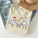 XL Ivory Cream Christmas Ducks, Farm Animals, Santa, Winter, Snow, Xmas Scene Comfort Colors Tee