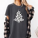  Christmas Tree Dalmatian Animal Print Winter Xmas Santa Comfort Colors Tee