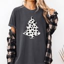 Small Pepper Dark Gray Christmas Tree Dalmatian Animal Print Winter Xmas Santa Comfort Colors Tee