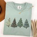  Classic Christmas Trees Winter Snow Santa Holiday Scene Cozy Timeless Festive Vintage Charm Comfort Colors Tee