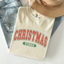 XXXL Ivory Cream Christmas Vibes Retro Varsity Santa Snow Xmas Holiday Spirit Edition Comfort Colors Tee