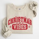  Christmas Vibes Snowflakes Retro Varsity Santa Snow Xmas Sweatshirt