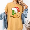 Medium Mustard Cowboy Boots Christmas Santa Country Western Xmas Holiday Edition Comfort Colors Tee