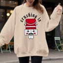 XXXL Sand Crushing It Retro Nutcracker Christmas Ballet Winter Santa Xmas Holiday Edition Sweatshirt
