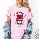 XL Blossom Light Pink Crushing It Retro Nutcracker Christmas Ballet Winter Santa Xmas Comfort Colors Tee