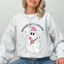 XXL Ash Light Gray Dead Inside But It's Christmas Ghost Santa Bougie Winter Xmas Holiday Vibes Edition Sweatshirt