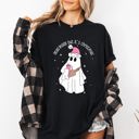  Dead Inside But It's Christmas Ghost Bougie Santa Xmas Graphic Quote Comfort Colors Tee