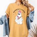 XXL Mustard Dead Inside But It's Christmas Ghost Bougie Santa Xmas Graphic Quote Comfort Colors Tee