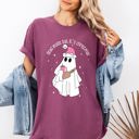 Medium Berry Red Dead Inside But It's Christmas Ghost Bougie Santa Xmas Graphic Quote Comfort Colors Tee