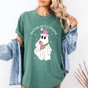 XL Light Green Dead Inside But It's Christmas Ghost Bougie Santa Xmas Graphic Quote Comfort Colors Tee