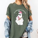 Small Moss Dark Green Dead Inside But It's Christmas Ghost Bougie Santa Xmas Graphic Quote Comfort Colors Tee