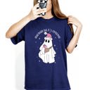 XXXL Navy Dead Inside But It's Christmas Ghost Bougie Santa Xmas Graphic Quote Comfort Colors Tee