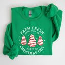 XXXL Irish Bright Green Farm Fresh Christmas Tree, Cake, Winter, Santa, Xmas Collection Graphic Sweatshirt
