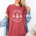  Farm Fresh Christmas Tree And Cake Winter Santa Xmas Scene With Festive Farmhouse Charm Comfort Colors Tee