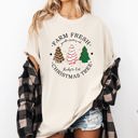 Large Ivory Cream Farm Fresh Christmas Tree White And Green Cakes Winter Santa Xmas Vintage Holiday Comfort Colors Tee