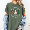 Large Moss Dark Green Farm Fresh Christmas Tree White And Green Cakes Winter Santa Xmas Vintage Holiday Comfort Colors Tee