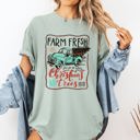 XXXL Bay Light Sage Farm Fresh Christmas Trees Vintage Retro Santa Winter Xmas Nostalgic Holiday Comfort Colors Tee
